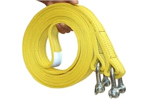 ZZDZW Abschleppseil 5t/8t/10t/15t/20t/25t Abschleppseil Auto, Hochfeste Abschleppgurte 4m-10m Nylon Erholte Schwerlastschlepper Mit 2 Haken,Windenseil Abschleppband Für Notfall Abschleppgurt