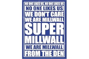 HANDMADE Metal Sign Plaque Print Poster Super Millwall Song Lyrics Fan Chant Football Gift Dad Man Cave Shed Home Bar Ref7075 (10x8 inches (Approx) 25cmx20cm)