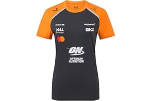 Castore T-Shirt Officiel Femme MC Laren Formule 1 Officiel Orange Papaya