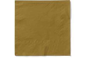 HYGIENE GMI Elegante Gold 3-lagige Tissue Servietten, 33x33cm, 100 Stück, mit Prägung - Perfekt für Hochzeiten, Partys und Events