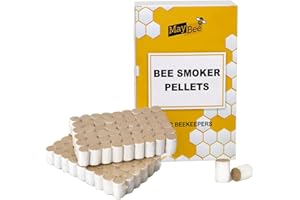 MayBee Bee Smoker Pellets, 108 Pack, Natural Hive Beekeeping and Beekeeper Accessories for Honey Bees