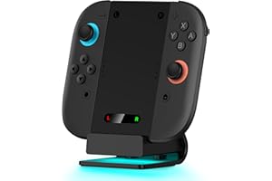 HELLCOOL 2 IN 1 Charging Dock Compatible with Nintendo Switch 2,Joy Con Charger with RGB Light/Charging Cable/switch controller holder,Charging Station for 2025 Switch Accessories