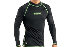 SEAC T-Sun Long Man, Camiseta de protección Rash Guard para esnorkel y natación Anti UV