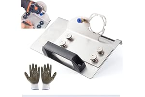 YUENGJGI Supporto per Smerigliatrice Angolare per Taglio di Piastrelle a 45° -con Tubo e Guanti，Supporto per Smerigliatrici Angolari Di Tipo 100，Utensile smussato a 45 gradi，Staffa di Taglio