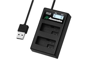 Powerextra LCD Dual Ladegerät für Akku LP-E8 zu Canon EOS 550D 600D 650D 700D