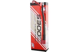 BLACKROCKOO 7.4V 2S LiPo Akku 5300mAh 60C mit Deans Stecker, Hardcase-Batterie für RC Auto, Boot, Truck, Helikopter, Flugzeug