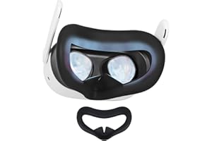 YipuVR MáScara de Silicona VR para Meta Quest 3S, Antisudor y a Prueba de Luz, Cubierta Facial de Silicona VR, Textura Suave, Cubierta para Auriculares Meta Quest 3S (Negro)