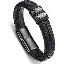 Pulsera Personalizada De Cuero Marrón Auténtico Para Hombre, Ideal Como Regalo Para Novio, Marido, Papá, Día Del Padre, Cumpleaños, Aniversario, Joyería, Nombre - México