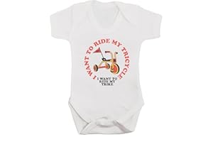 Baby Moo's Ride My Trike Queen Inspired Baby Grow | Unisex Cute Music Bodysuit Vest - Alternative Rock Baby Shower Gifts UK