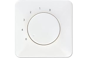 Pepeo Interrupteur mural pour ventilateurs de plafond sans éclairage, compatible avec les ventilateurs de toutes marques, encastré