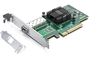 ‎H!FIBER.COM H!Fiber.com 10G Ethernet Netzwerk-Karte,SFP+ NIC,10GbE CNA,funktional kompatibel zu X520-DA1,mit Intel 82599EN Controller,Unterstützung Windows Server/Linux/VMware (Nicht Unterstützung MAC)