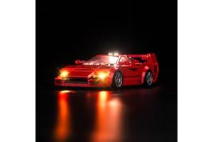 LocoLee Set di luci Compatibili con Lego Supercar Ferrari F40, solo set di luci – nessun modello, set di illuminazione Compatible with Lego 76934