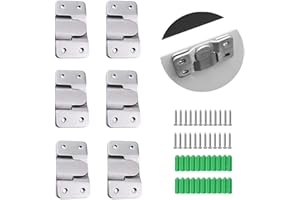 FALEIZHI Stainless Steel Premium Flush Concealed Mount Brackets, Universal Furniture Connector Z Clip Brackets for Pictures Mirrors Frames etc. (6 Pairs Large)