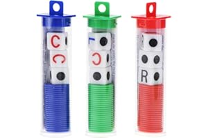 Tixiyu Divertente Gioco Dadi Portatile 4 Tubi Sinistra Destra Centro Gioco Set Giocattolo Interattivo Bambini Adulti per Campeggio Partito Picnic Gioco