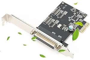 fasient PCI Parallel Adapter Card - 1 Port, Support SPP/PS2/ECP/EPP - fasient6v2kfigub9, Compatible with Printers, Laptops, Personal Computers, Operating Systems: Linux, Windows