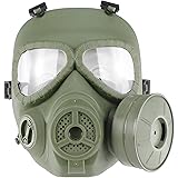 JOYASUS Taktische -Maske, Anti-Beschlag Paintball Vollgesichts-Dummy-Gasmaske, Totenkopf-CS-Maske für Cosplay, Halloween, War