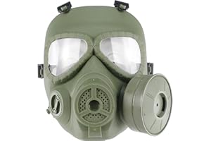haoYk táctico Dummy Anti Niebla máscara de Gas M04 con Turbo Ventilador Airsoft paintbal protección Gear - Llavero Incluido