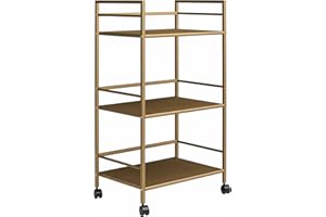 Novogratz Utility Cart, Metal, Gold