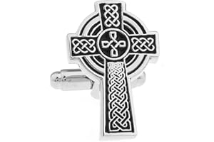 Vcufflinks Par de Gemelos con Cruz Celta Irlandesa