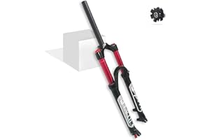 LvTu Air Mountain Bike MTB Front Fork 26 27.5 29 inch 140mm Travel, 1-1/8" Lightweight Disc Brake Bicycle Suspension Fork for 1.5-2.45" Tires