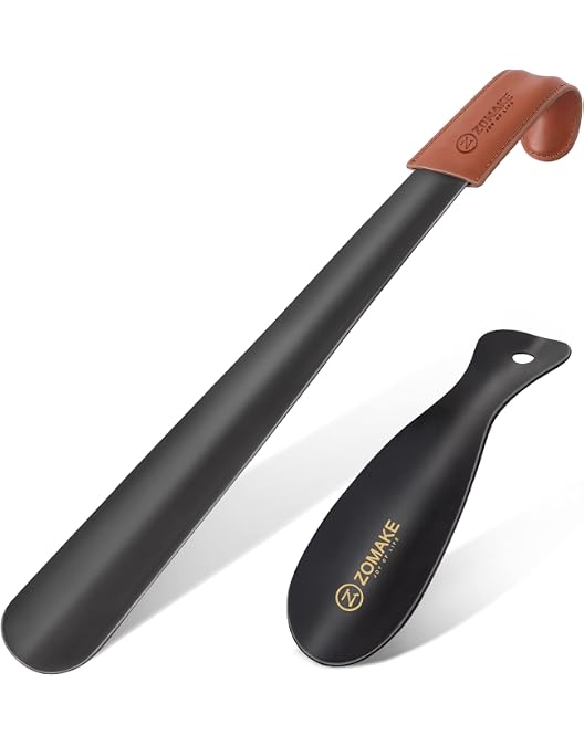 Chausse-Pied Long Métal 42cm NINEMAX - Acier Inoxydable - Pour Personnes Âgées Et Mobilité Réduite
