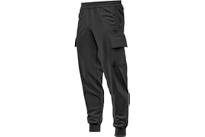 mymixtrendz Mens Cargo Fleece Cuffed Slim Fit Bottom Track Pants Casual Trousers Jogging Cargo Pocket Work Wear Trouser
