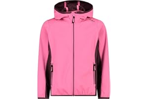 CMP Unisex Kinder Leichte Softshelljacke für Kinder mit Fester Kapuze Jacke Kokon-Mantel