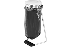Hailo Support pour Sac Poubelle profiline MSS, 120 l, Argent Noir
