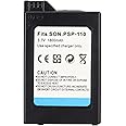 Bewinner Battery Bundle for PSP, 1800mAh Lithium Ion Battery, Portable Game Console Replacement Battery for PSP1000 for PSP1001