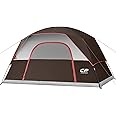 CAMPROS CP Tent 4 Person Camping Tents, Weatherproof Family Dome Tent with Rainfly, Large Mesh Windows, Wider Door, Easy Setup, Portable with Carry Bag