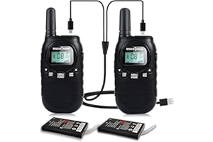 SOCOTRAN Rechargeable Walkie Talkie PMR446 8 Channel 2-Way Radio for Adults Long Range Walkie-Talkies with Flashlight Battery LCD Backlit VOX Monitor for adults Outdoor Gaming & Adventure