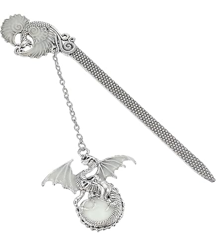6Pcs Metal Feather Bookmarks, Glow in The Dark 3D Luminous