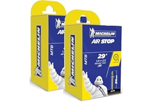 MICHELIN - Lot de Deux Chambres à Air AIRSTOP - Excellente Résistance aux Crevaisons - Idéale pour Vélos City, Route et Piste, VTT, remorque