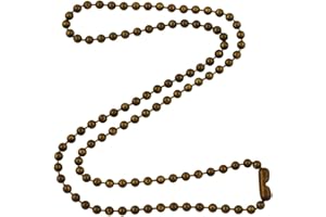 DragonWeave 3.2mm Antique Brass Ball Chain Necklace with Extra Durable Color Protect Finish