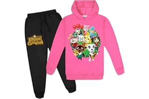 MissAc Animal Crossing Sportswear Enfant - Sweat À Capuche Manches Longues Et Pantalon Jogging Décontractée - Sports Jogging Vêtements De Fitness