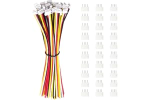 Lyeteung 30 Sets JST 1.5 ZH 4 Pin Steckverbinder, Mini Micro JST 1.5 mm 4-Poliger Stecker mit 150mm 26AWG Kabel & Female