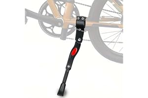Laxzo ® Adjustable Bike Kickstand, Fits 24-28 Inch Wheels, Aluminium Alloy Side Stand with Anti-Slip Bigfoot Design, Chainstay Mount, for Mountain, Road, and Kids Bikes