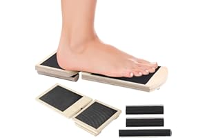 Rppiup Caviglia Balance Board, Tavoletta Propriocettiva Legno, Balance Board per Gamba Singola, Tavola Propriocettiva Caviglia per Stretching della Caviglia, Esercizi di Stabilità, Correzione della