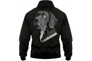 Spaß Kostet Herren Männer Harrington Jacke Deutsche Dogge hundemotive übergangsjacke Bild