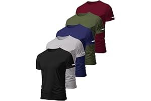 Hioutdoor Sport Tshirts Herren Für 3 Or 5er Pack Funktionsshirt Fitness Kurzarm Männer Atmungsaktiv Schnelltrocknend Trainingsshirt Laufshirt Kurzarm Bodybuilding