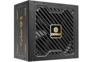 ‎ENERMAX Enermax CYBERG II 750 Watt | Nicht-modulares ATX 3.1-Netzteil | PCIe 5.1 |80 Plus Gold |geräuscharmer 120mm SB-Lüfter | 105°C jap. Kondensatoren |ERV750G-AHG-NAC