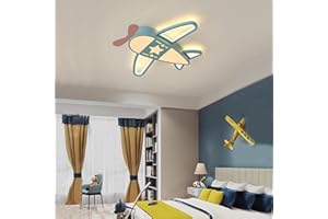 BOKALAKA Aeroplane Deckenleuchte,CartoonDeckenlampe Led,91W Children's Deckenlampe Wohnzimmer,Three colors Deckenlampe Schlafzimmer,Deckenleuchte schlafzimmer, Ceiling Lightm,Boy's lampe schlafzimmer