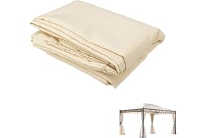 Greenwood - Telo di ricambio per gazebo GAZ372, 3x4m, antivento, poliestere resinato 210 gr., colore: sabbia