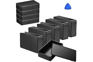 VEUWOLM 10 Stück kunststoffgehäuse Electronic, Abzweigdose Gehäuse,Kunststoff Abdeckungen, Schwarz Electronic Projekt Box Elektrozubehör Gehäuse für DIY Stromabzweigdose, 10 x 6 x 2.5 cm