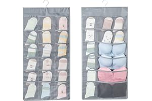 WEIQILE Hängender Kleiderschrank Aufbewahrungs-Organizer - 30 Taschen Hängende Kleideraufbewahrung Organizer für Unterwäsche Socken Krawatten Organizer (30 Pockets)