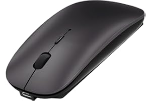 AE WISH ANEWISH Mysz Bluetooth kompatybilna z laptopem/iPad/iPhone/Mac/PC, ładowana bezgłośna mini bezprzewodowa mysz do systemu Android/Windows/Linux, 3 DPI regulowana Bluetooth 5.0