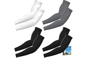 ARFNKIM Arm Sleeves for Men Women, UV Sun Protection Compression Cooling Sun Sleeves Tattoo Cover - Volleyball Running Basketball Golf Baseball