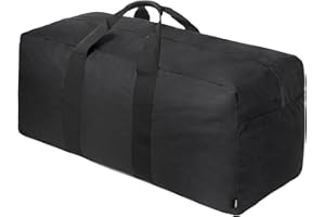 Vorspack Extra Large Duffle Bag for Travel - 100L/150L/200L Duffel Bag for Men Gear Bag for Storage Camping Overnight, Black, 150L, Trave