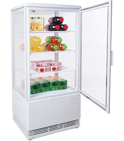 Koelvitrine Zwart | 3 Glazen Schappen | Toegang Aan De Achterkant