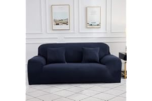 Sinoeem Fundas de Sofá de 1 2 3 4 Plazas (Gratis 2 Fundas de Almohada) Fundas de Sofa Antideslizante Cubierta Forros para Sofas Anti Arañazos Ajustable Protector para Sofá (Azul, 4 Plazas:235-300cm)